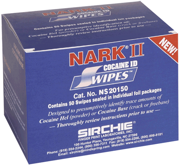 NARK® II Cocaine ID Swipes, 50 Pack